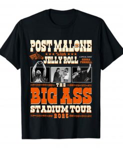 Post Malone x Jelly Roll The Big Ass Stadium Tour 2025 Shirt, Big Ass Stadium Tour, Concert Tour Music