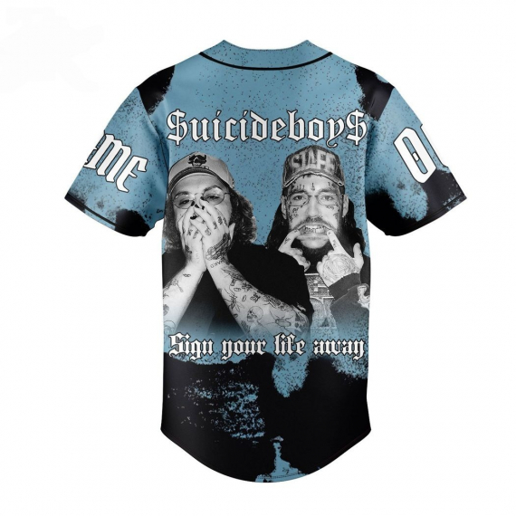 $uicideboy$ Baseball Jersey Shirt, G59 Band Jersey Shirt,  Greyday $uicideboy$ Sign Your Life Away Custom Baseball Jersey