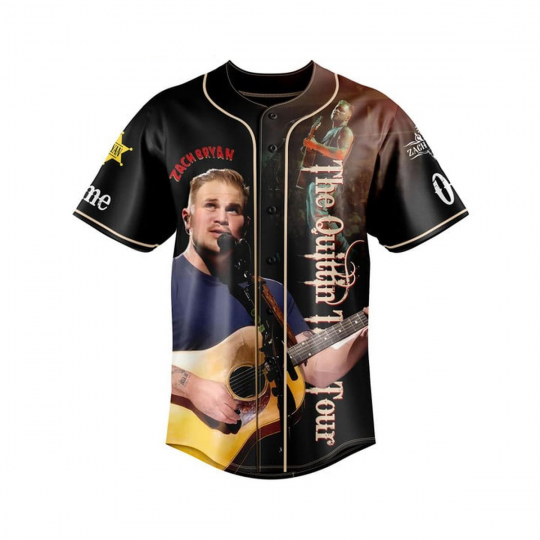 Zach Bryan The Schedule 2024 Of Time Quittin Time Tour Personalized Baseball Jersey - Image 2