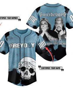 $uicideboy$ Baseball Jersey Shirt, G59 Band Jersey Shirt,  Greyday $uicideboy$ Sign Your Life Away Custom Baseball Jersey