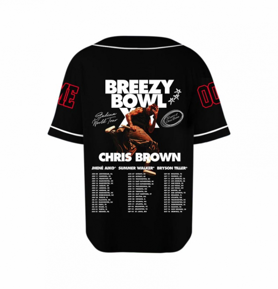 Personalized Chris Brown Tour Jersey, Breezy Bowl XX 2025 Shirt, Chris Brown Shirt, Breezy Bowl Tee